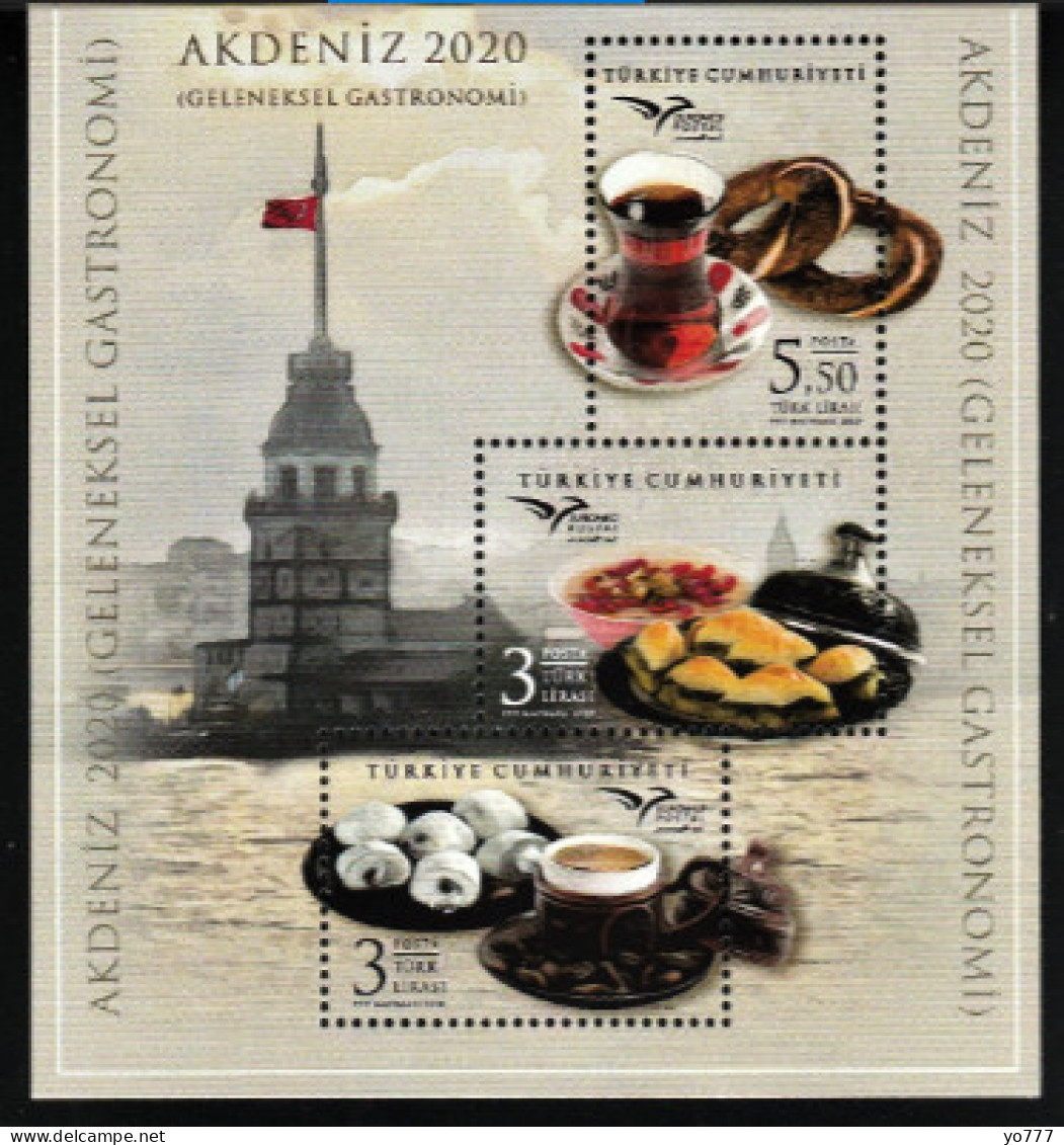 (4478-80) EUROMED 2020 (TRADITIONAL GASTRONOMY) Sheet MNH** - Neufs