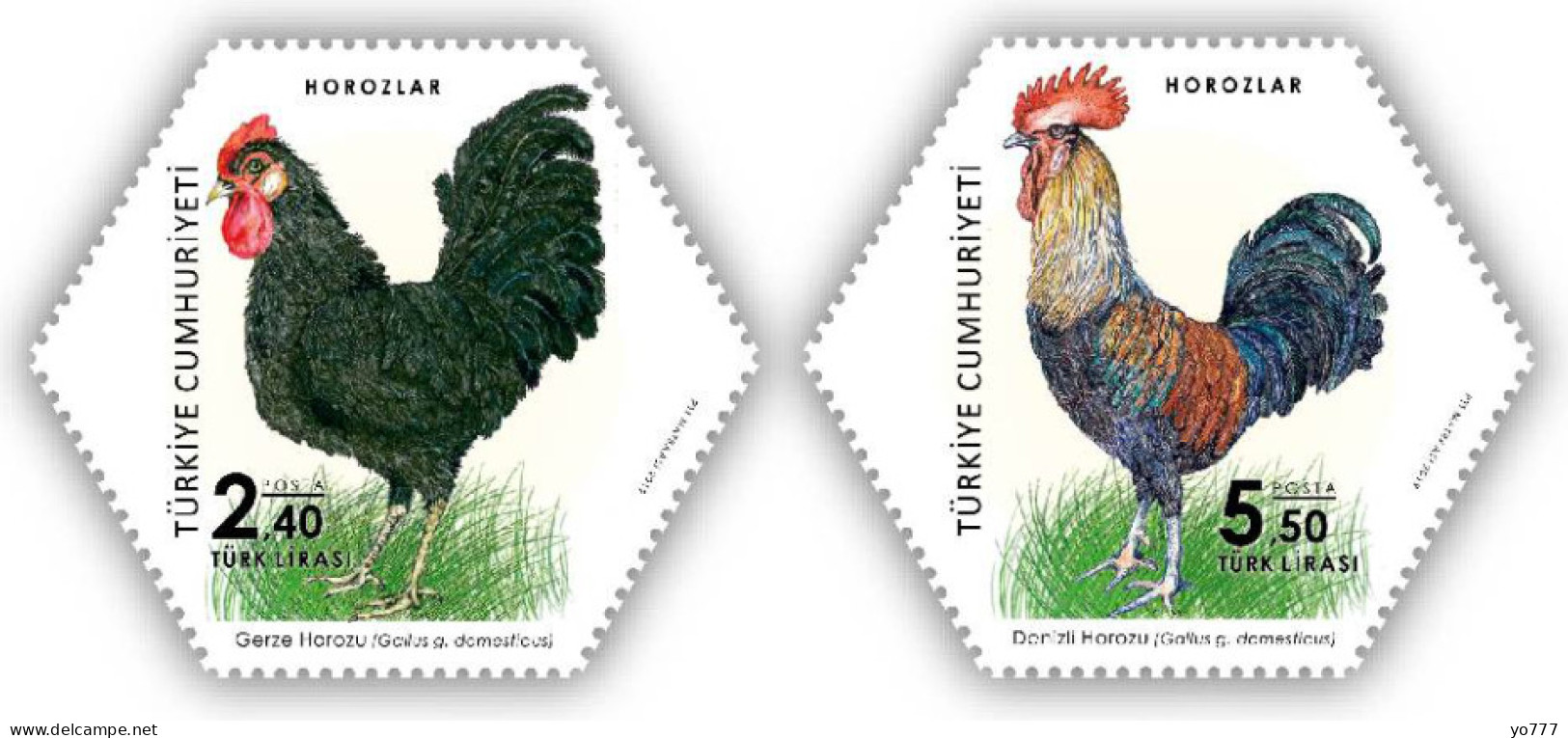 (4441-42) ROOSTERS MNH** - Unused Stamps