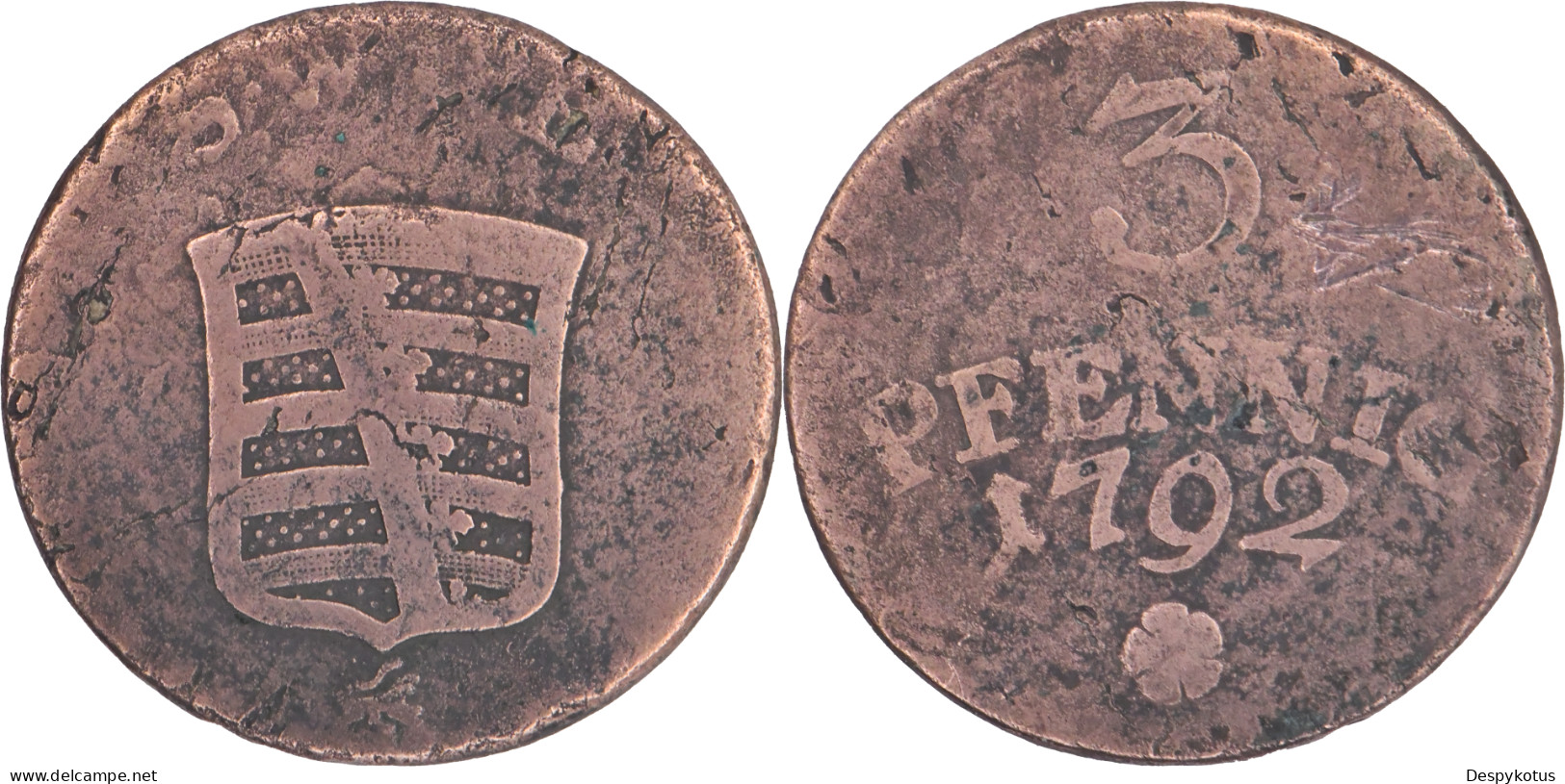 ALLEMAGNE - Duché De Saxe Weimar - 3 Pfennig - 1792 - 17-205 - Taler & Doppeltaler