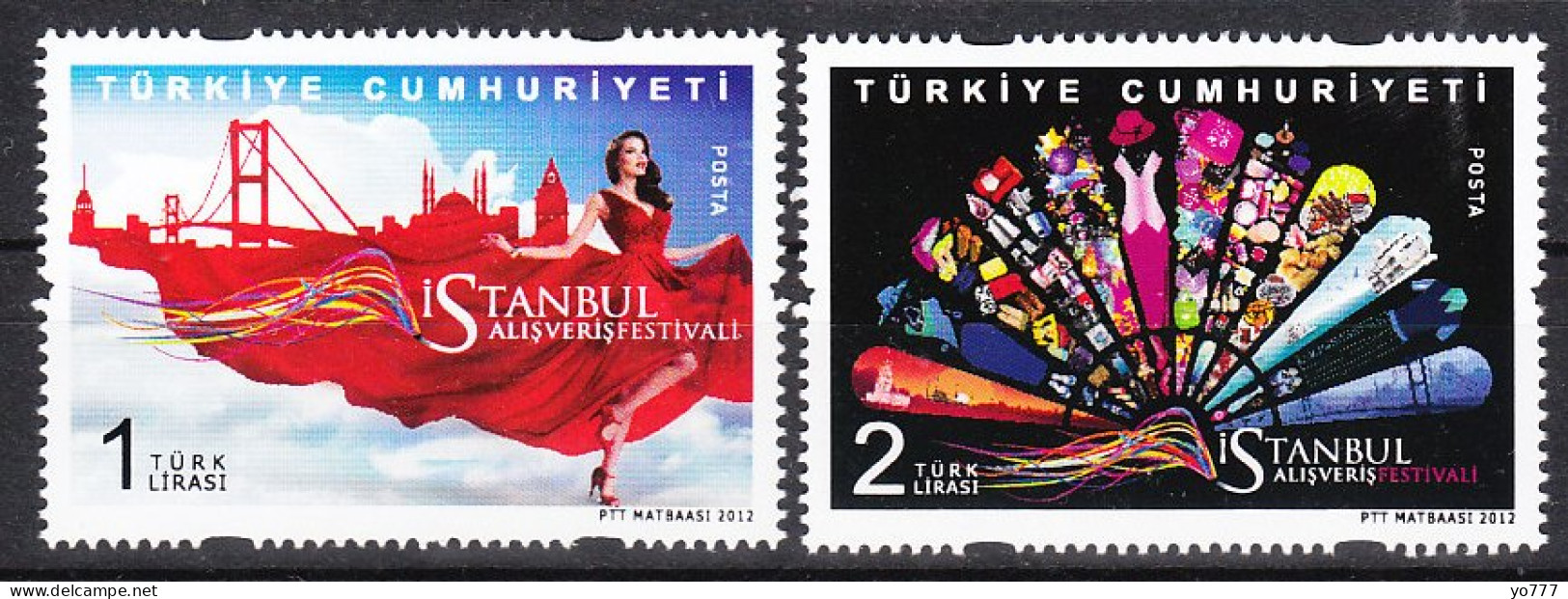 (3969-70) TURKEY ISTANBUL SHOPPING FEST STAMPS SET MNH** - Neufs