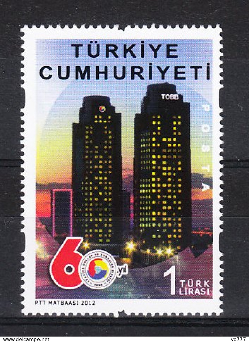 (3953) TURKEY 60th YEAR OF ESTABLISHMENT OF THE UNION OF CHAMBERS AND COMMODITY EXHANGES OF TURKEY TOBB MNH** - Neufs