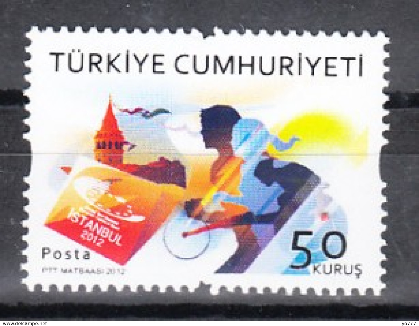 (3926) TURKEY ISTANBUL 2012 EUROPEAN CAPITAL OF SPORTS BIKE MNH** - BTT