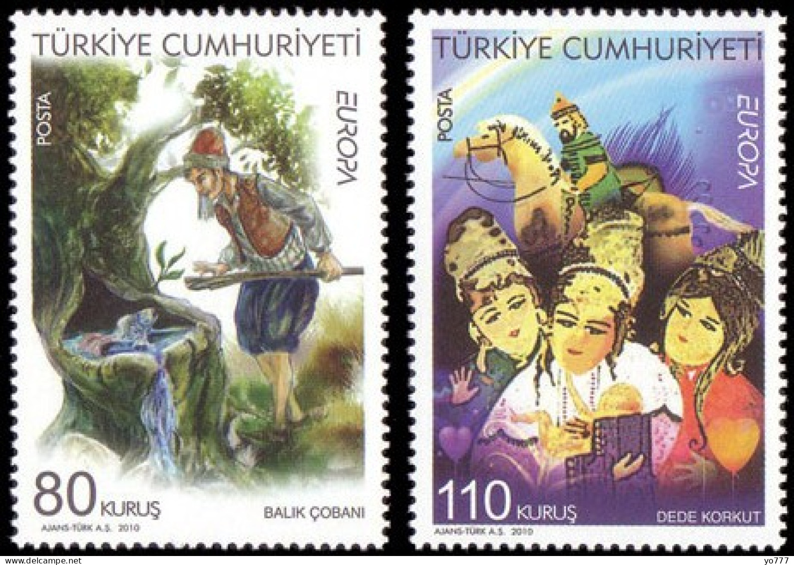 (3824-25) TURKEY EUROPA CEPT STAMPS CHILDREN BOOKS SET MNH** - Unused Stamps