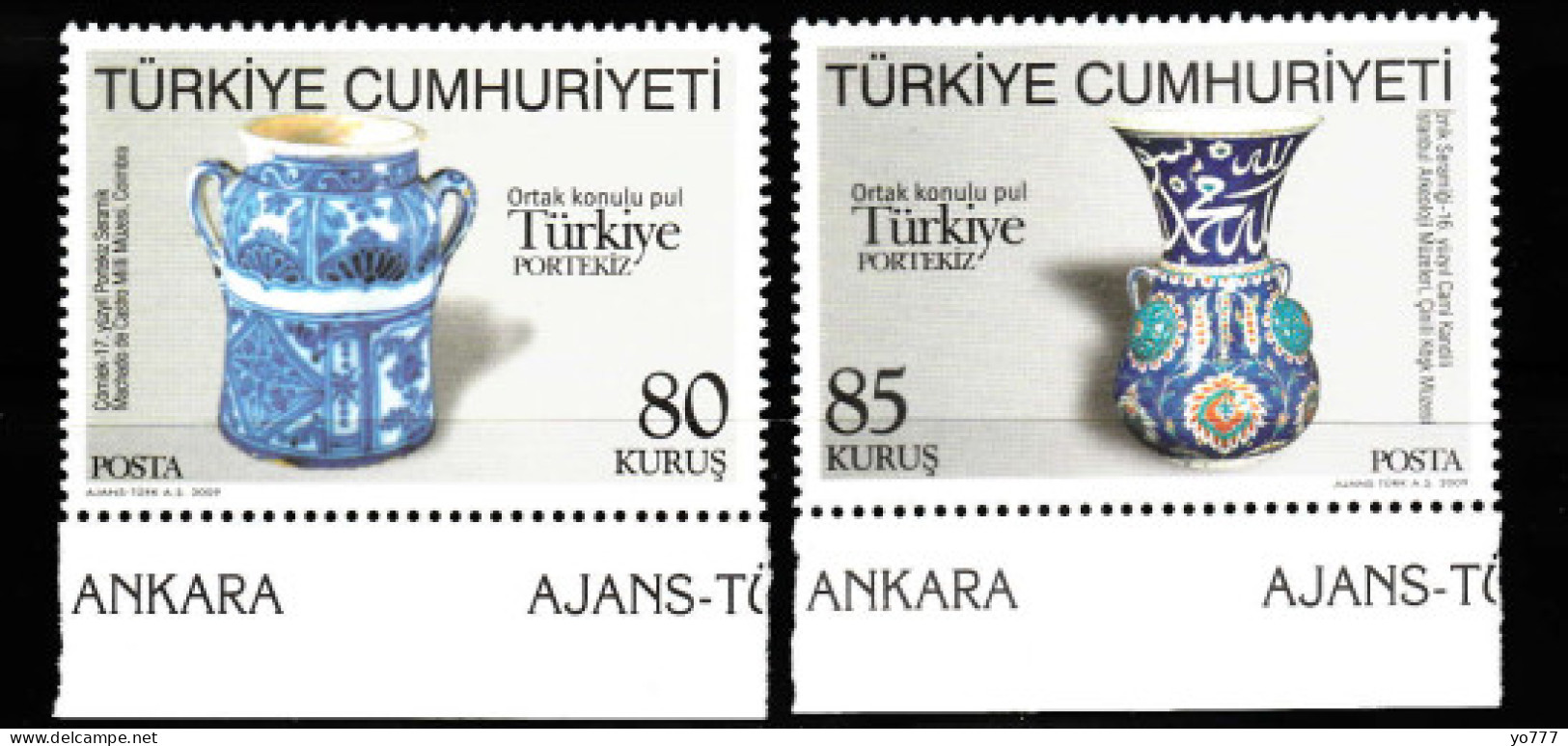 (3734-35) JOINT ISSUE OF STAMPS BETWEEN TURKEY-PORTUGAL MNH ** - Neufs