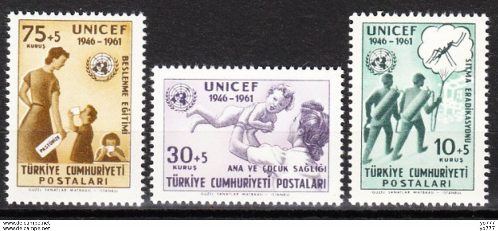 (1827-29) TURKEY 15th ANNIVERSARY OF UNICEF MNH** - Unused Stamps