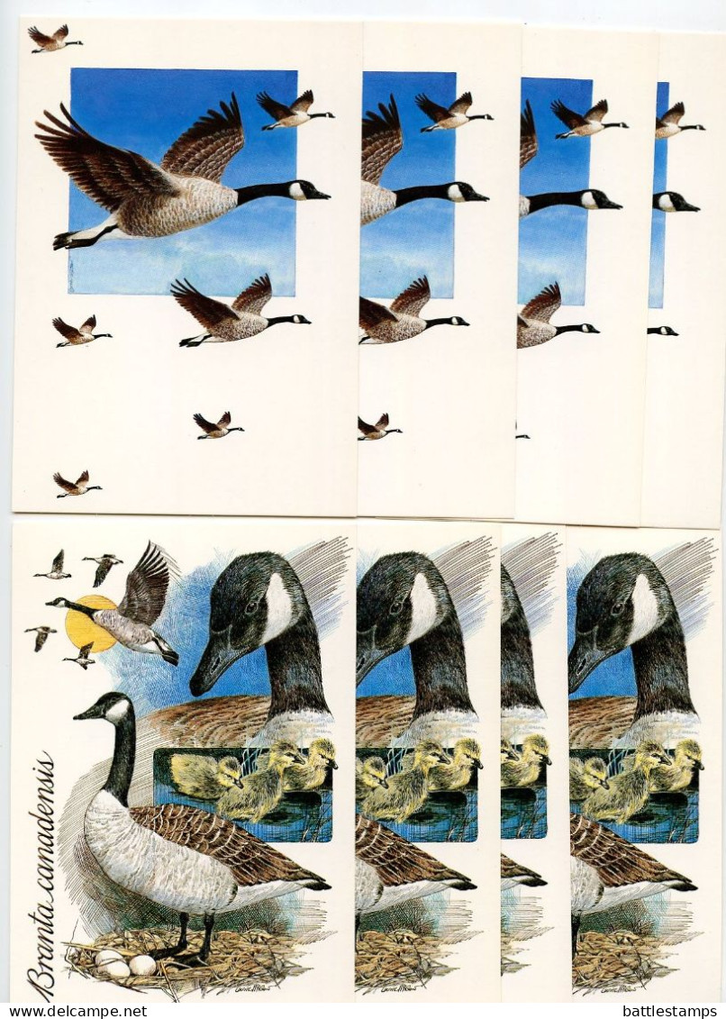 Canada 1985 Unused Set Of 8 Change Of Address Postcards From The Canada Post - Canada Goose, 2 Designs - Post Office Cards