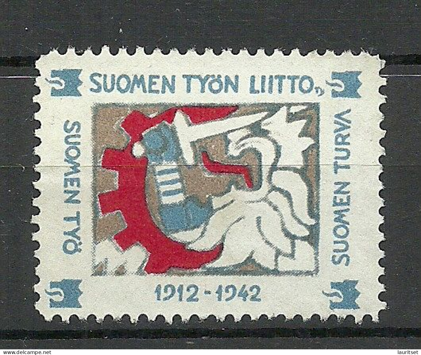 FINLAND FINNLAND 1942 Propaganda Vignette Poster Stamp * Arbeit Work - Erinnophilie