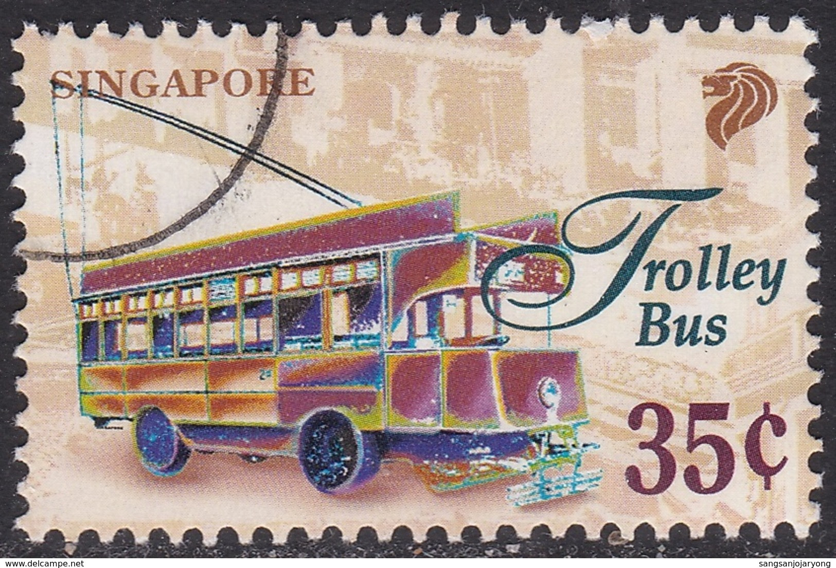 Specimen, Singapore Sc784 Early Transport, Trolley Bus - Busses