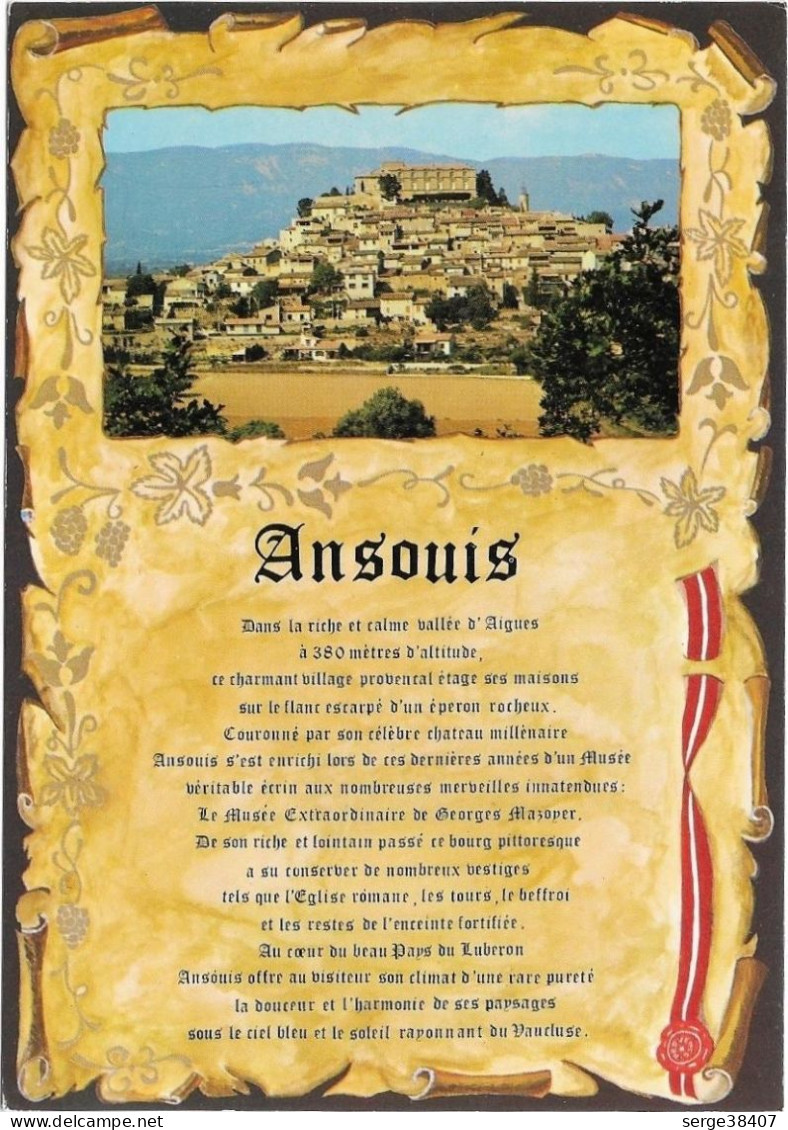 Ansouis - Dans La Vallée D'Aigues ...  # 10-22/4 - Ansouis