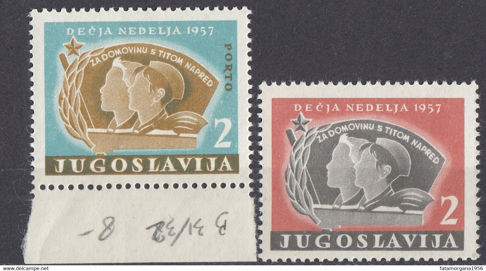 JUGOSLAVIA - 1957 - Serie Completa Nuova MNH: Yvert Beneficenza 31/32, 2 valori Complessivi, Come Da Immagine. - Liefdadigheid