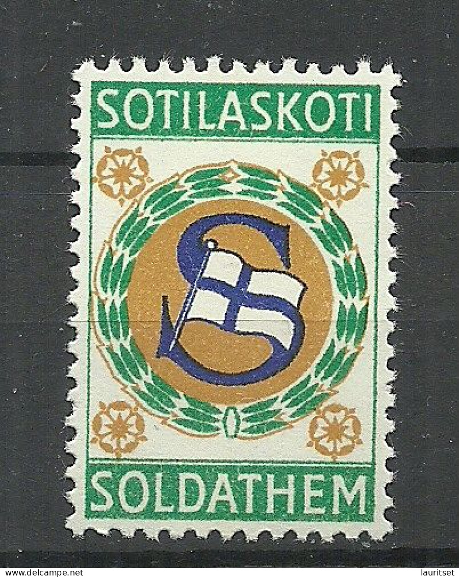 FINLAND Soldatenheim Propaganda Charity Poster Stamp Rekplamemarke * - Erinnophilie