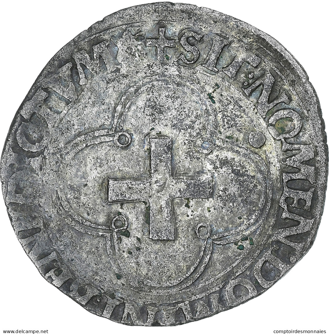 France, François Ier, Douzain à La Croisette, Toulouse, TB+, Billon - 1515-1547 François 1er