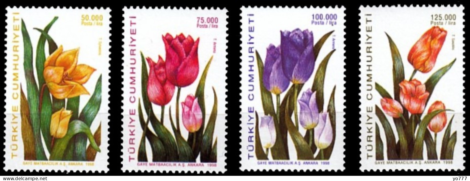 (3144-47) Tulips Tulipa Saxalitis Tulipa Sylvestris Tulipa Armena Set MNH** - Unused Stamps