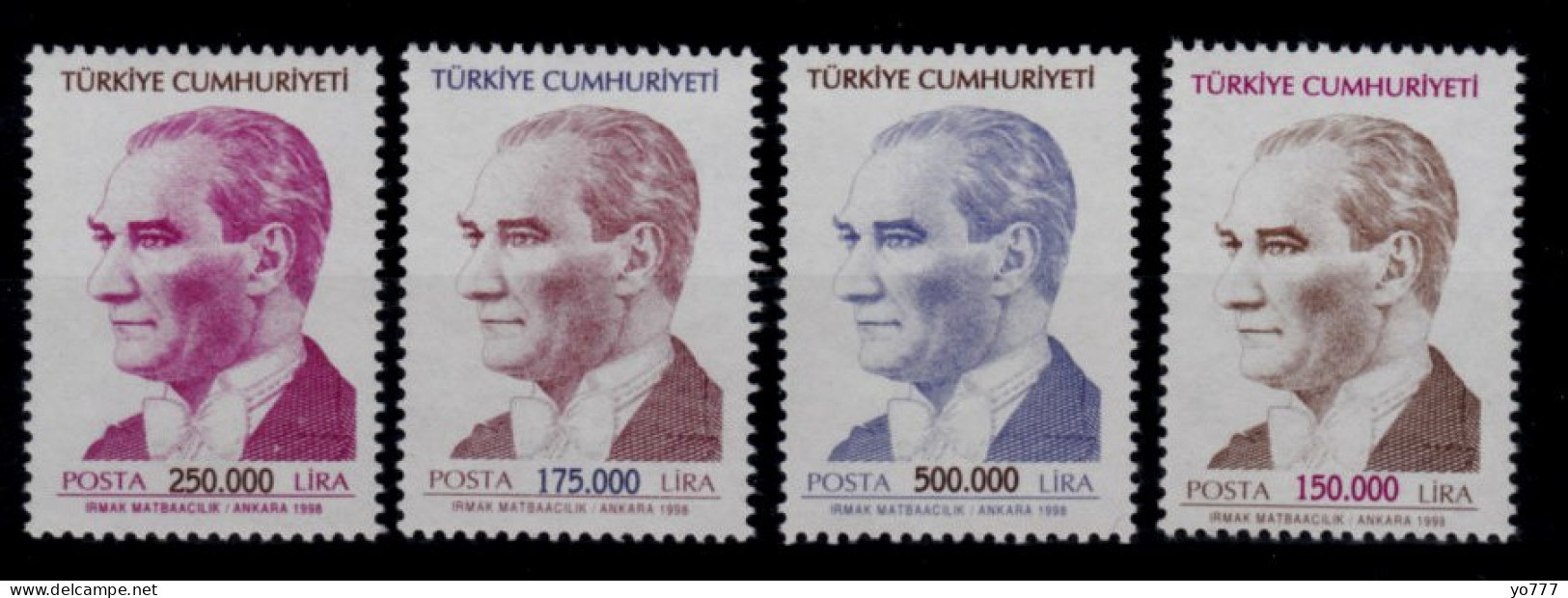 (3155-58) TURKEY REGULAR ISSUE STAMPS WITH THE PORTRAIT OF ATATURK MNH** - Neufs