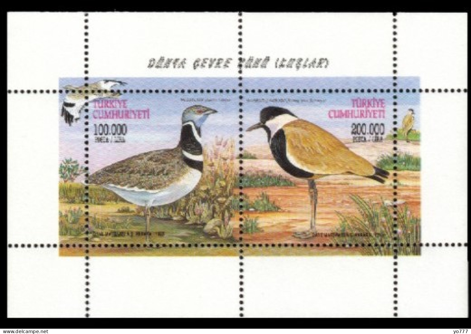 (3181-82 Bl40) TURKEY WORLD ENVIRONMENT DAY BIRDS SOUVENIR SHEET MNH** - Ungebraucht