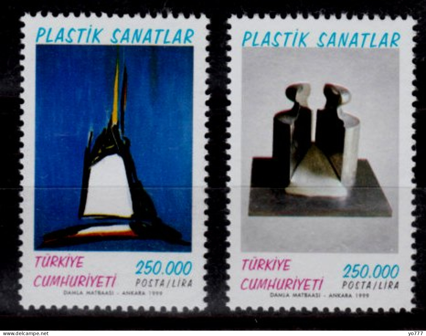 (3189-90) TURKEY PLASTIC ARTS MNH** - Nuevos