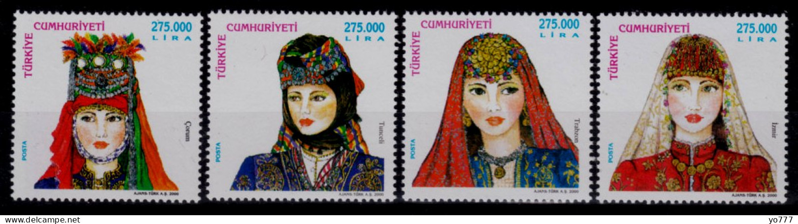 (3228-31) TURKISH WOMEN HEAD COVERS MNH** - Nuovi