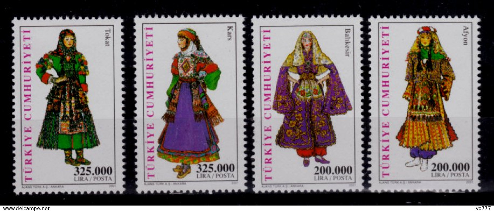 (3252-55) TURKISH WOMEN DRESSES MNH** - Neufs