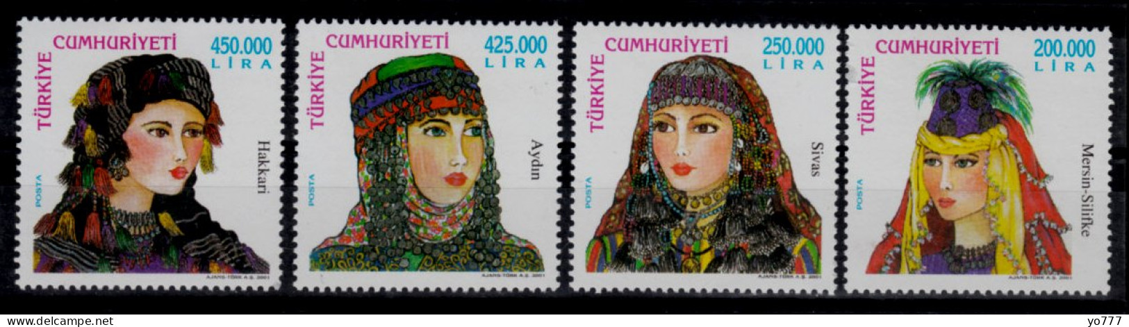 (3256-59) TURKISH WOMEN HEAD COVERS MNH** - Unused Stamps