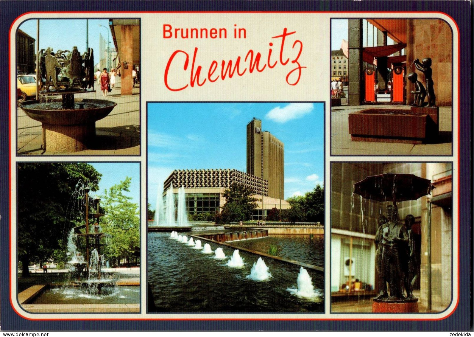 G8616 - TOP Chemnitz Karl Marx Stadt Brunnen- Verlag Bild Und Heimat Reichenbach Qualitätskarte - Chemnitz (Karl-Marx-Stadt 1953-1990)