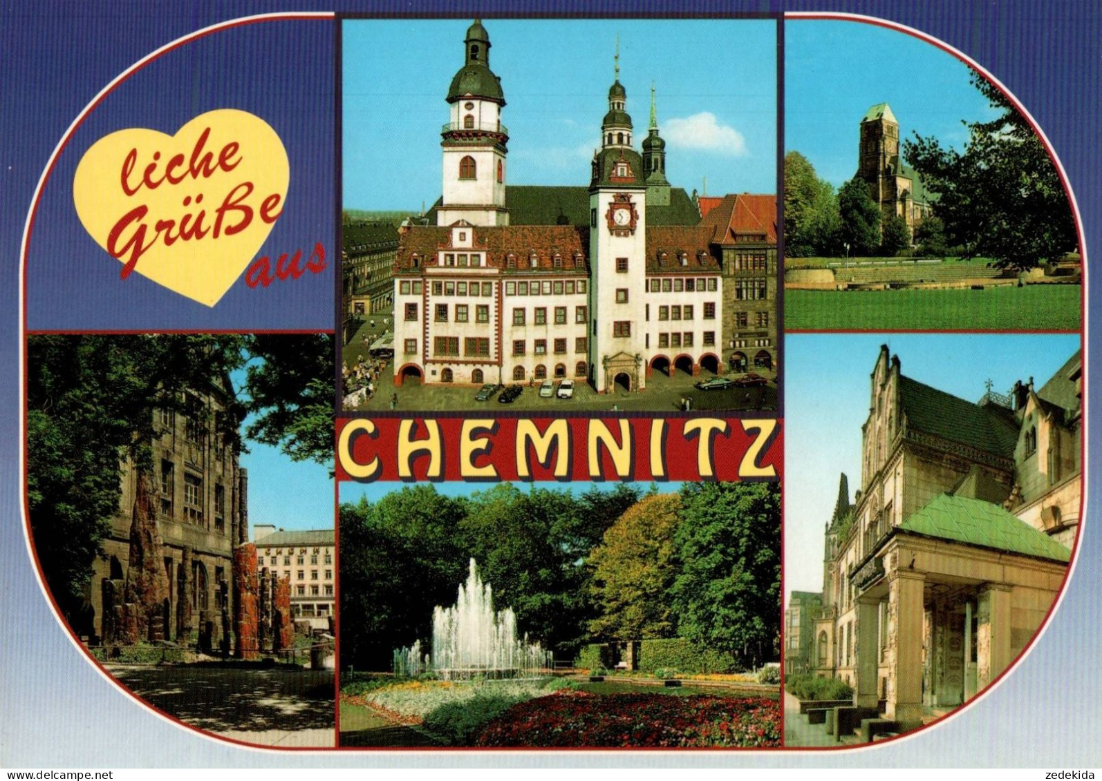 G8617 - TOP Chemnitz Karl Marx Stadt Brunnen- Verlag Bild Und Heimat Reichenbach Qualitätskarte - Chemnitz (Karl-Marx-Stadt 1953-1990)