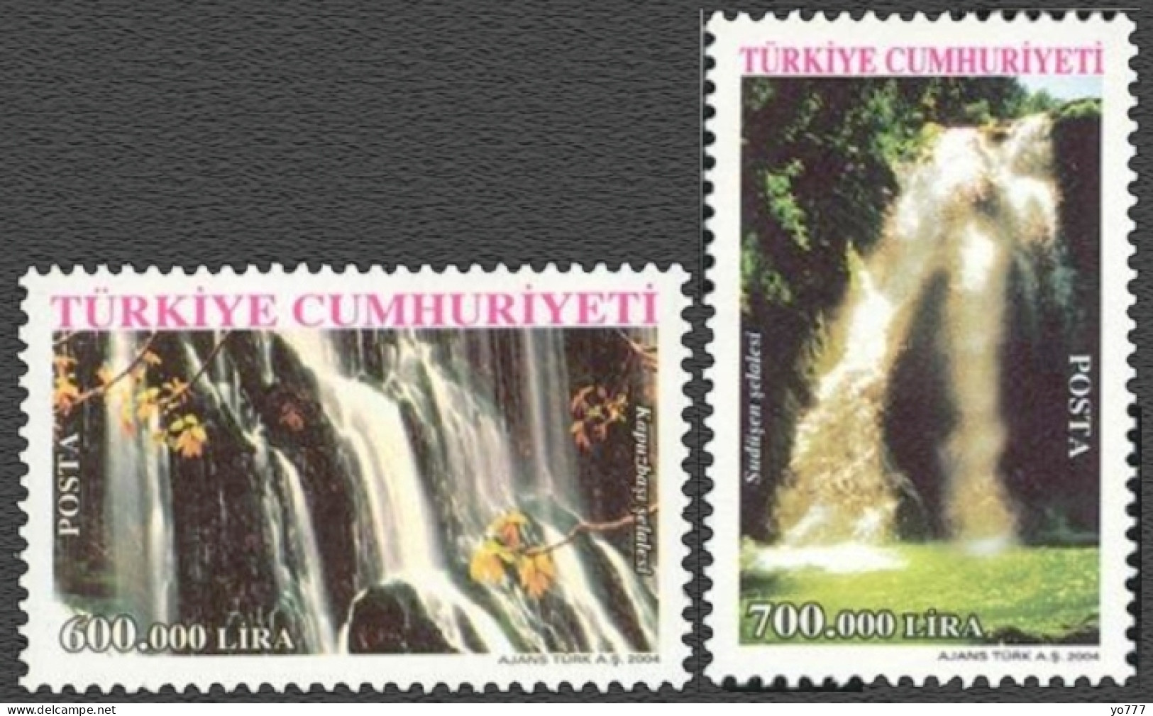 (3404-05) TURKEY WATERFALLS MNH** - Neufs