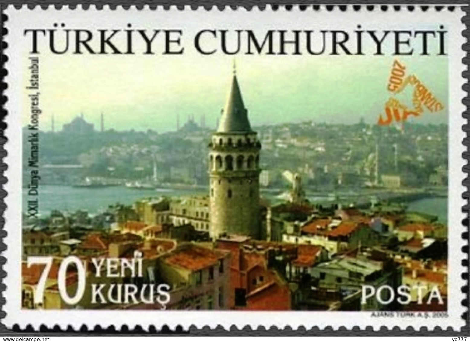 (3449) TURKEY XXII WORLD ARCHITECTURE CONGRESS MNH** - Nuovi