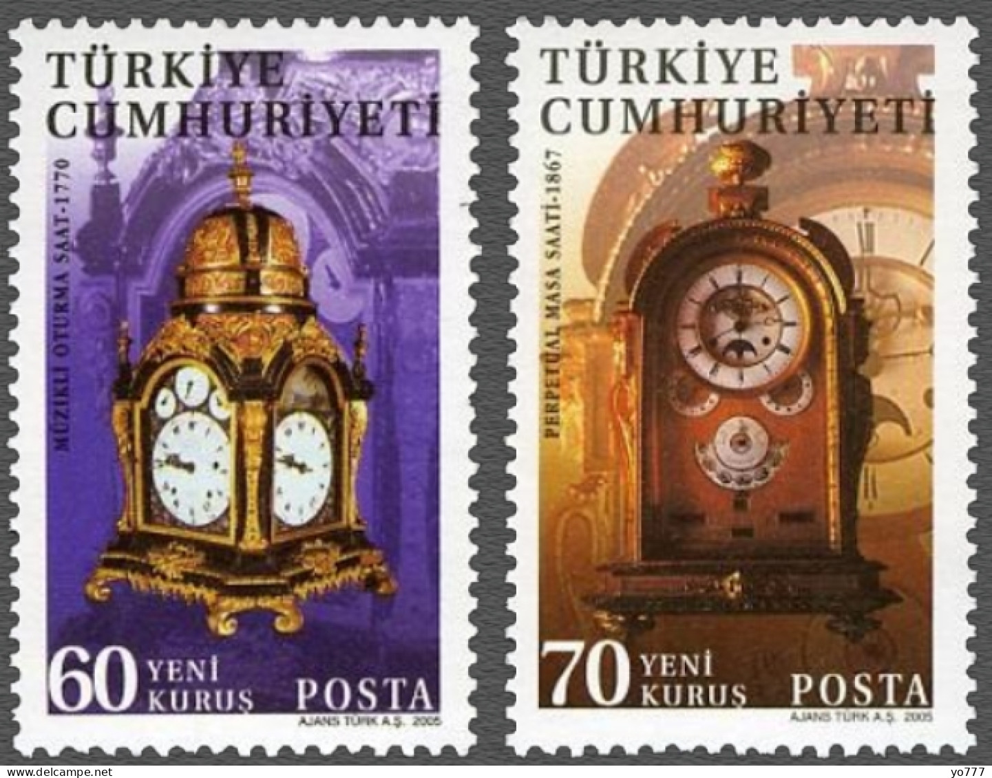 (3454-55) CLOCKS SET MNH** - Ongebruikt