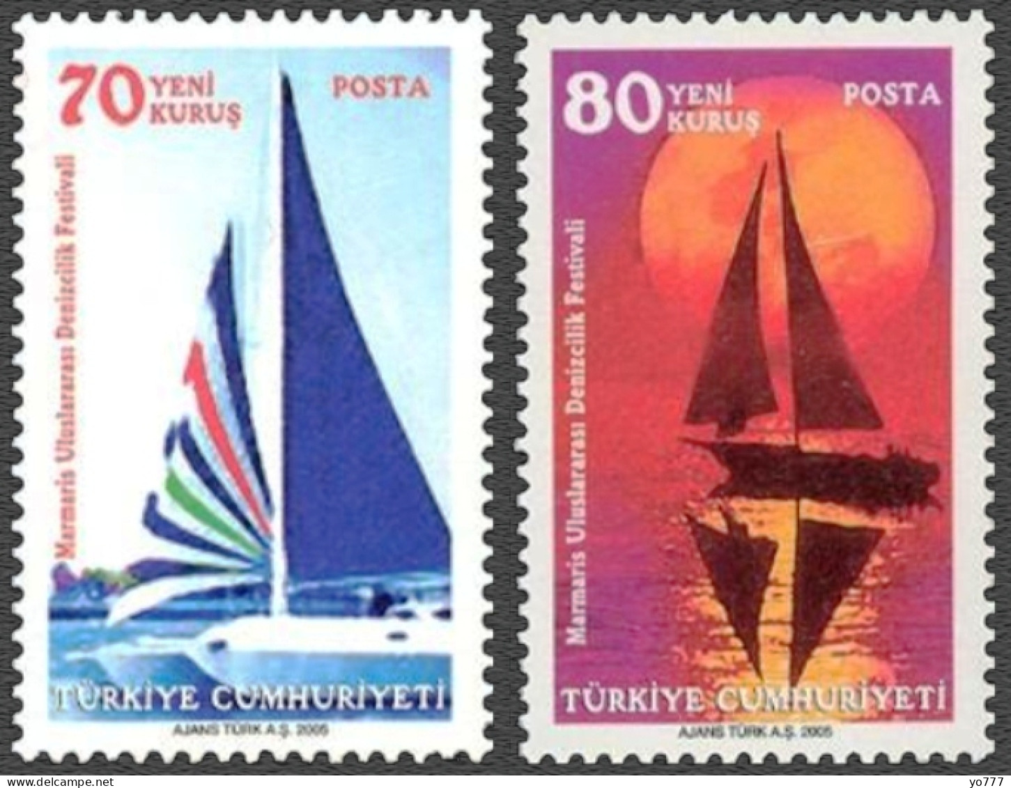 (3433-34) MARMARIS INTERNATIONAL MARITIME FESTIVAL SET MNH** - Ungebraucht