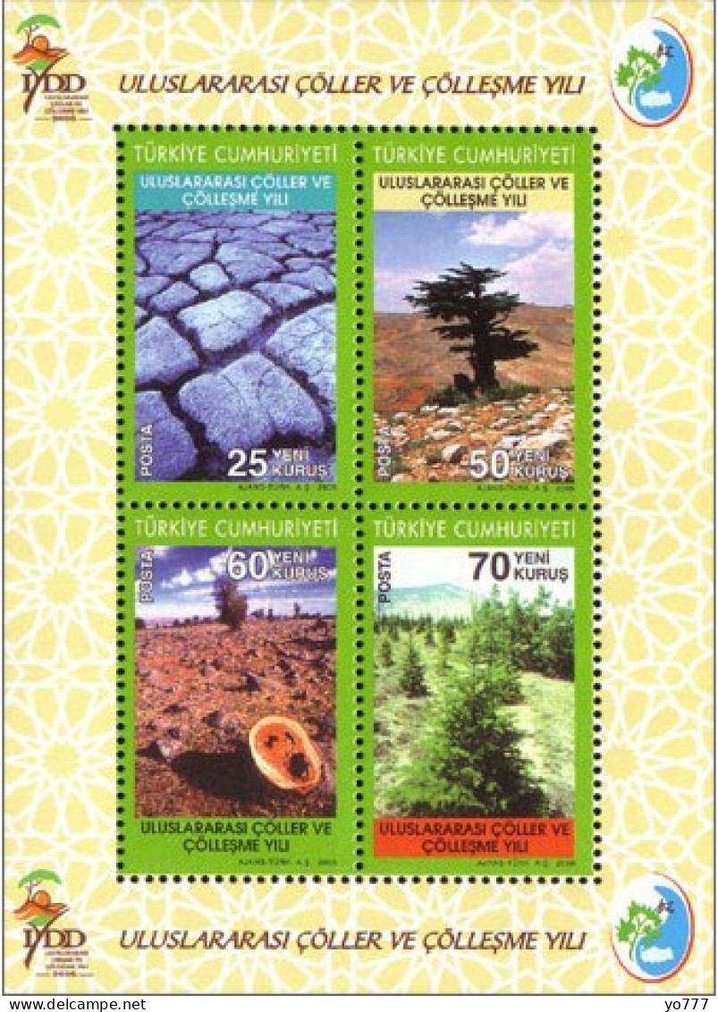 (3520-23 BL60) TURKEY INTERNATIONAL YEAR OF DESERTS SOUVENIR SHEET MNH** - Unused Stamps