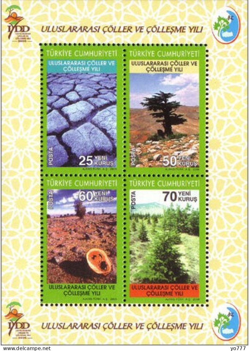 (3520-23 BL60) TURKEY INTERNATIONAL YEAR OF DESERTS SOUVENIR SHEET MNH** - Ungebraucht