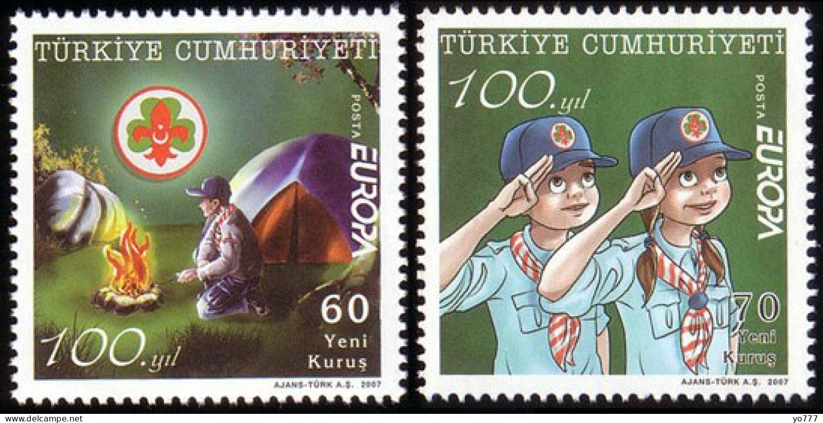 (3588-89) Europa (C.E.P.T.) 2007 - Scouting Set MNH** - Ungebraucht