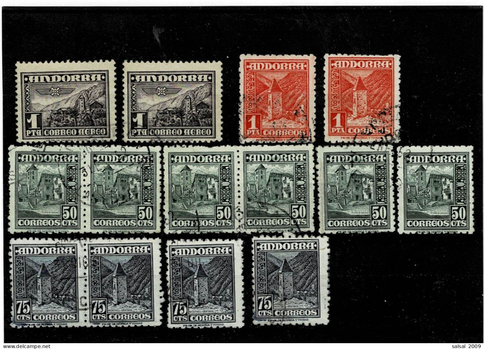 ANDORRA SPAGNOLA ,14 Pezzi Usati ,qualita Splendida - Used Stamps