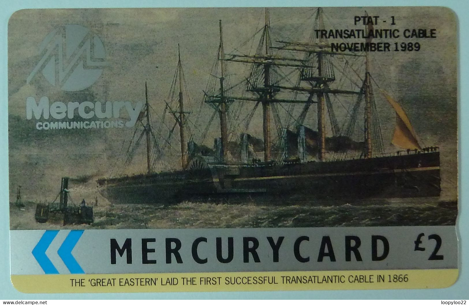 UK - Great Britain - Mercury - MER035 - 17MERE - Transatlantic Cable - Great Eastern - 1964ex - Mint - Mercury Communications & Paytelco