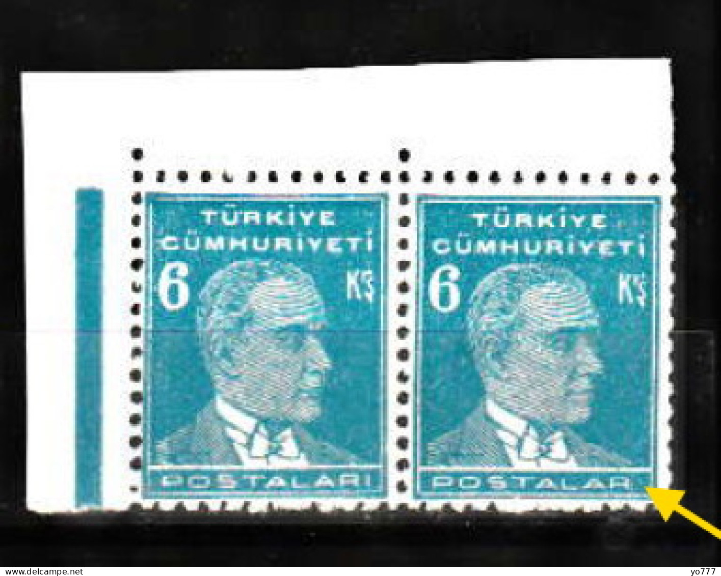 (0952x) First Ataturk Postage Stamps 1931 Per MNH** MAJOR ERROR !!! - Used Stamps