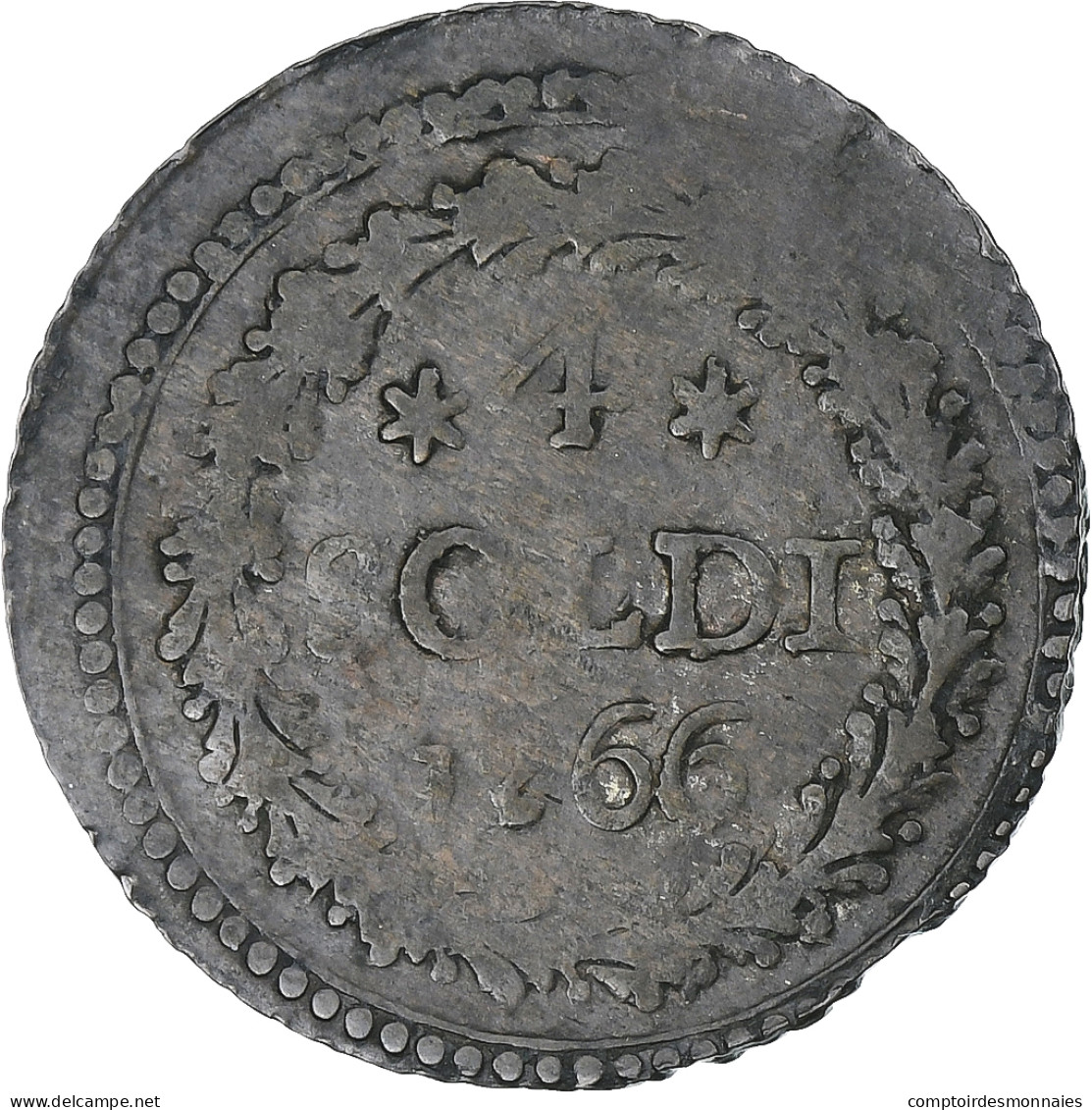 France, République Corse, Pascal Paoli, 4 Soldi, 1766, Murato, Billon, TB+ - Corsica (1736-1768)