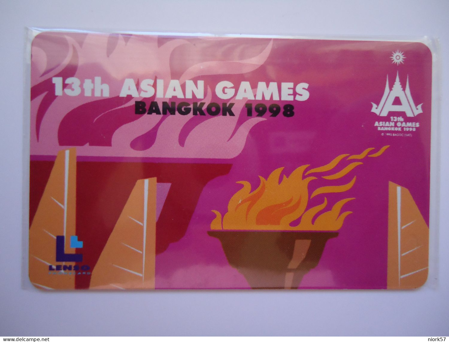 THAILAND CARDS LENSO  SPORTS 13TH ASIAN GAMES BANGKOK 1998  60/300 - Sport