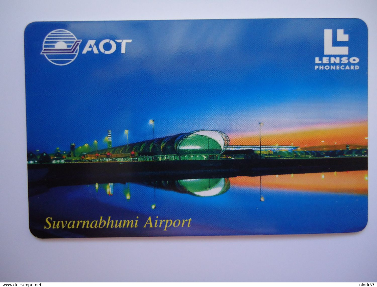 THAILAND CARDS LENSO USED 222 AIRPLANES AIRPORT AOT - Aerei