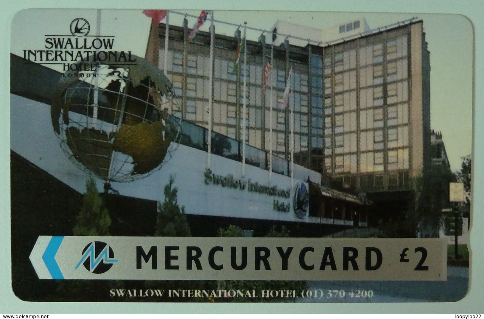 UK - Great Britain - Mercury - MER038 - 18MERA - Swallow Hotel - 01 Phone No - Mint - Mercury Communications & Paytelco