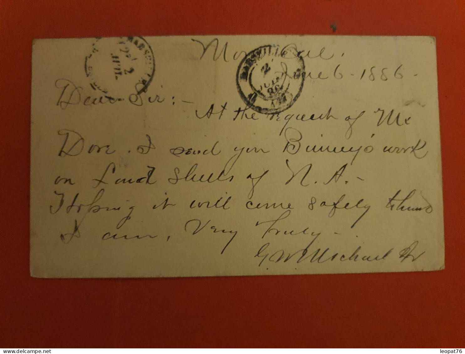 USA - Entier Postal + Complément Pour La France En 1886 - Pli Important à Gauche - D 99 - ...-1900