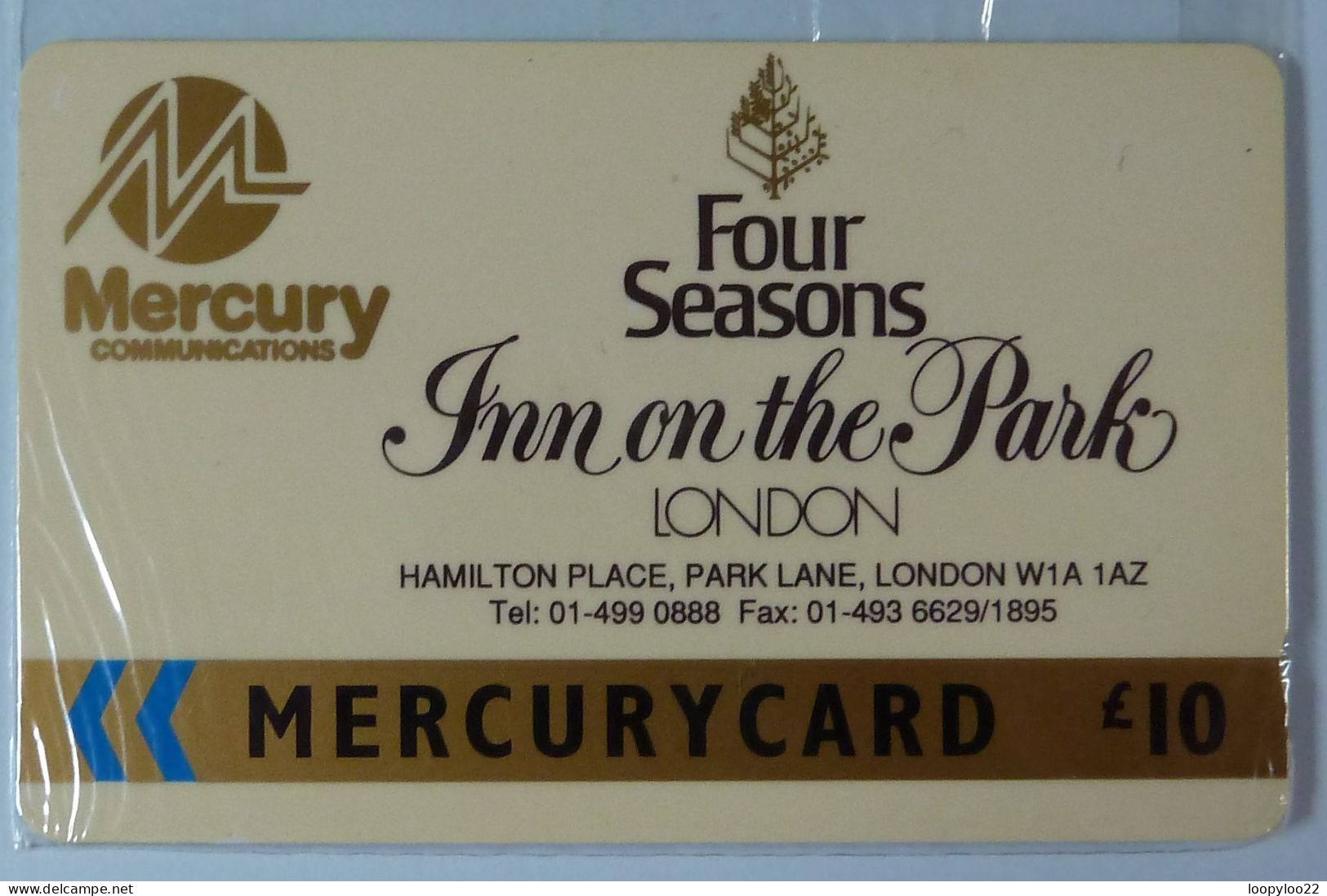 UK - Great Britain - Mercury - MER041 - 18MERF - Inn On The Park - Shallow Notch - Mint Blister - [ 4] Mercury Communications & Paytelco