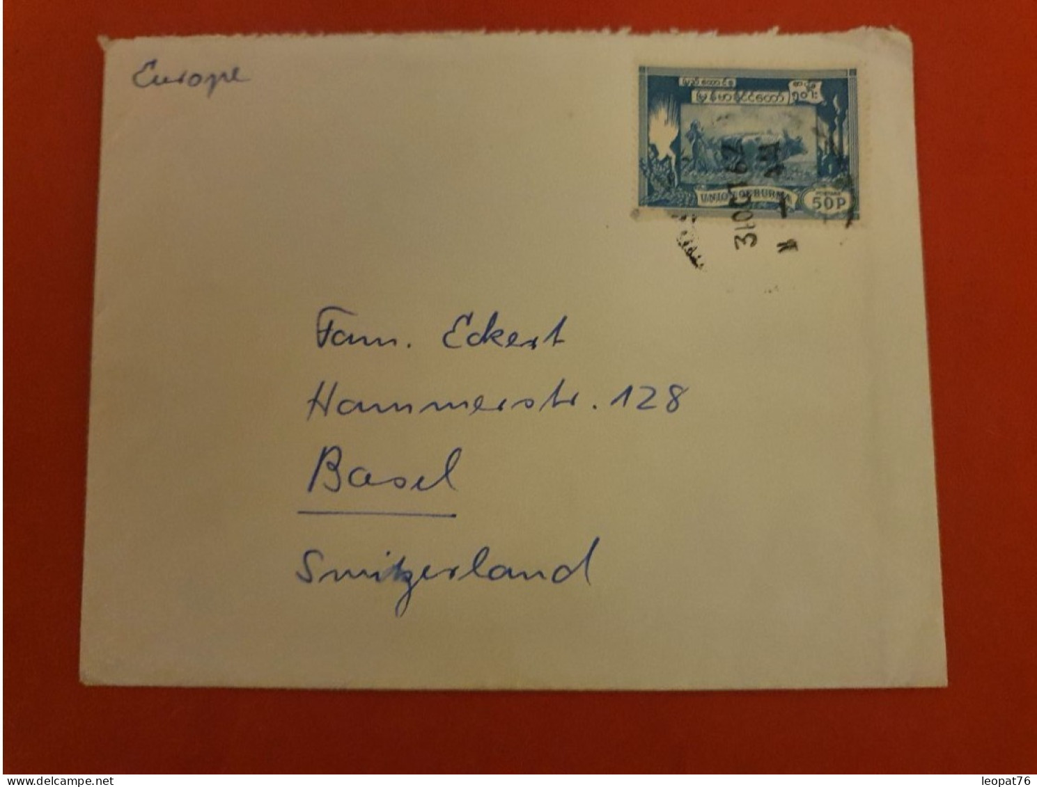 Burma - Enveloppe Pour La Suisse En 1962 - D 127 - Myanmar (Burma 1948-...)