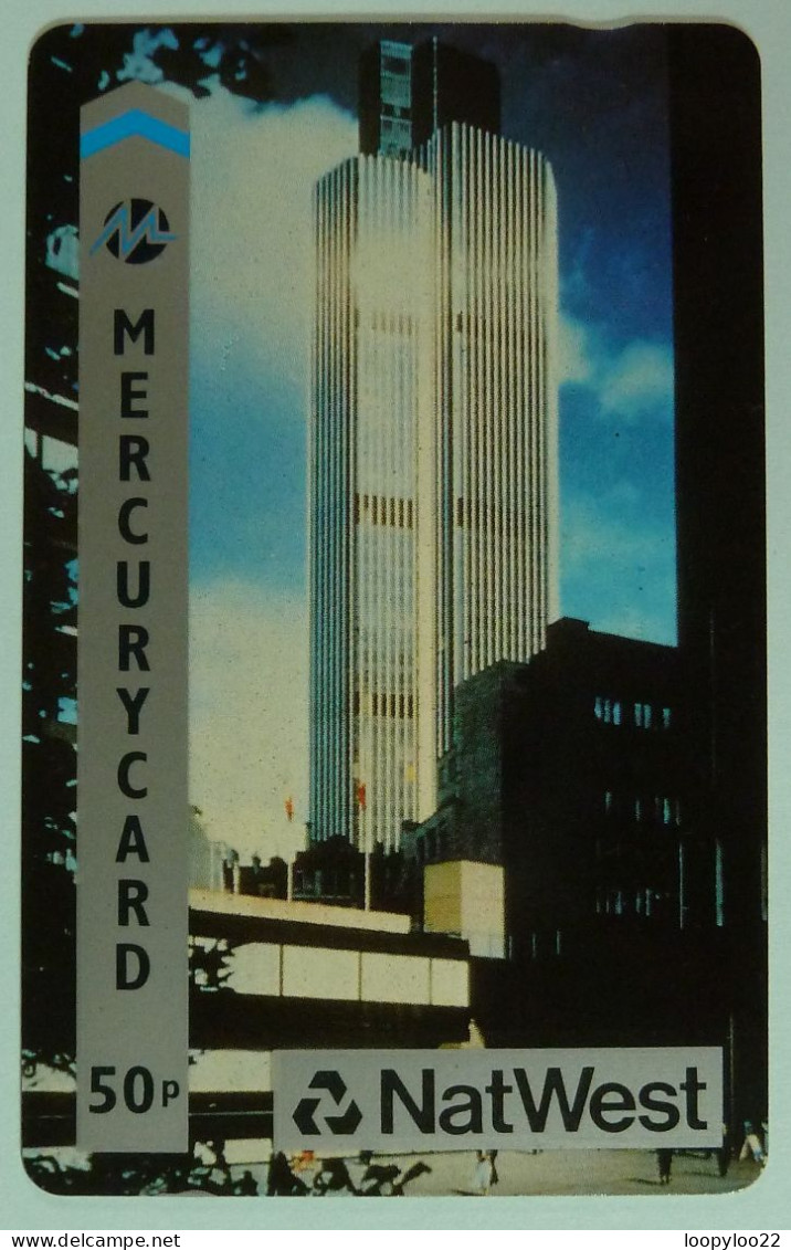 UK - Great Britain - Mercury - MER043 - 18MERD - Error - Picture Inversley Printed  NatWest Tower - Shallow Notch - Mint - Mercury Communications & Paytelco