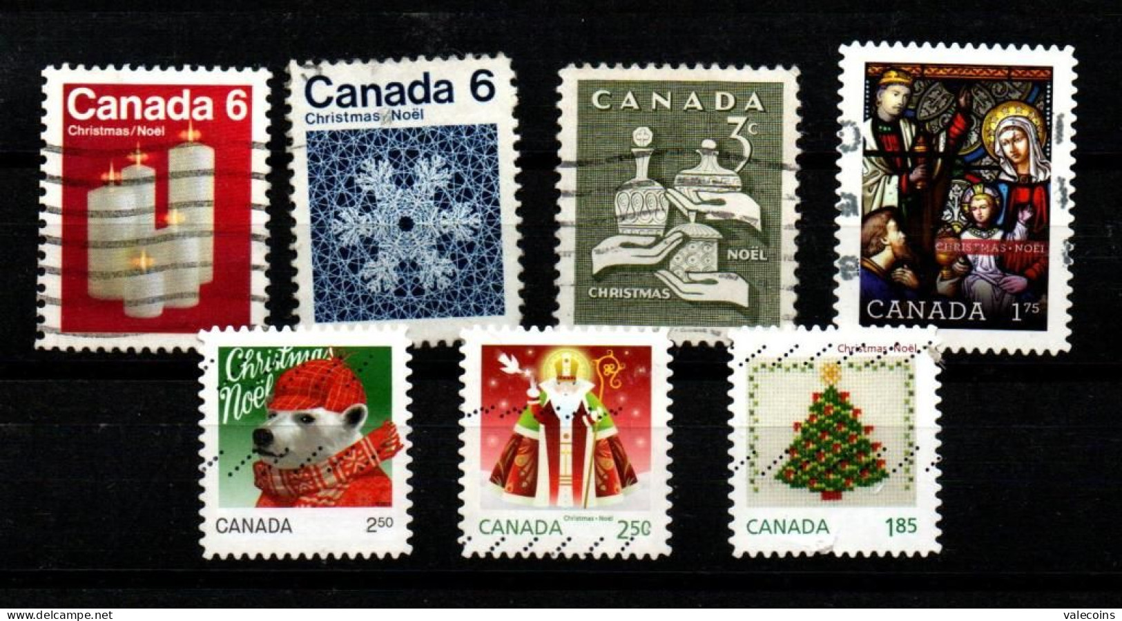 CANADA - Lotto Lot Natale Christmas Noel Navidad - 7 Used Stamps - Otros & Sin Clasificación