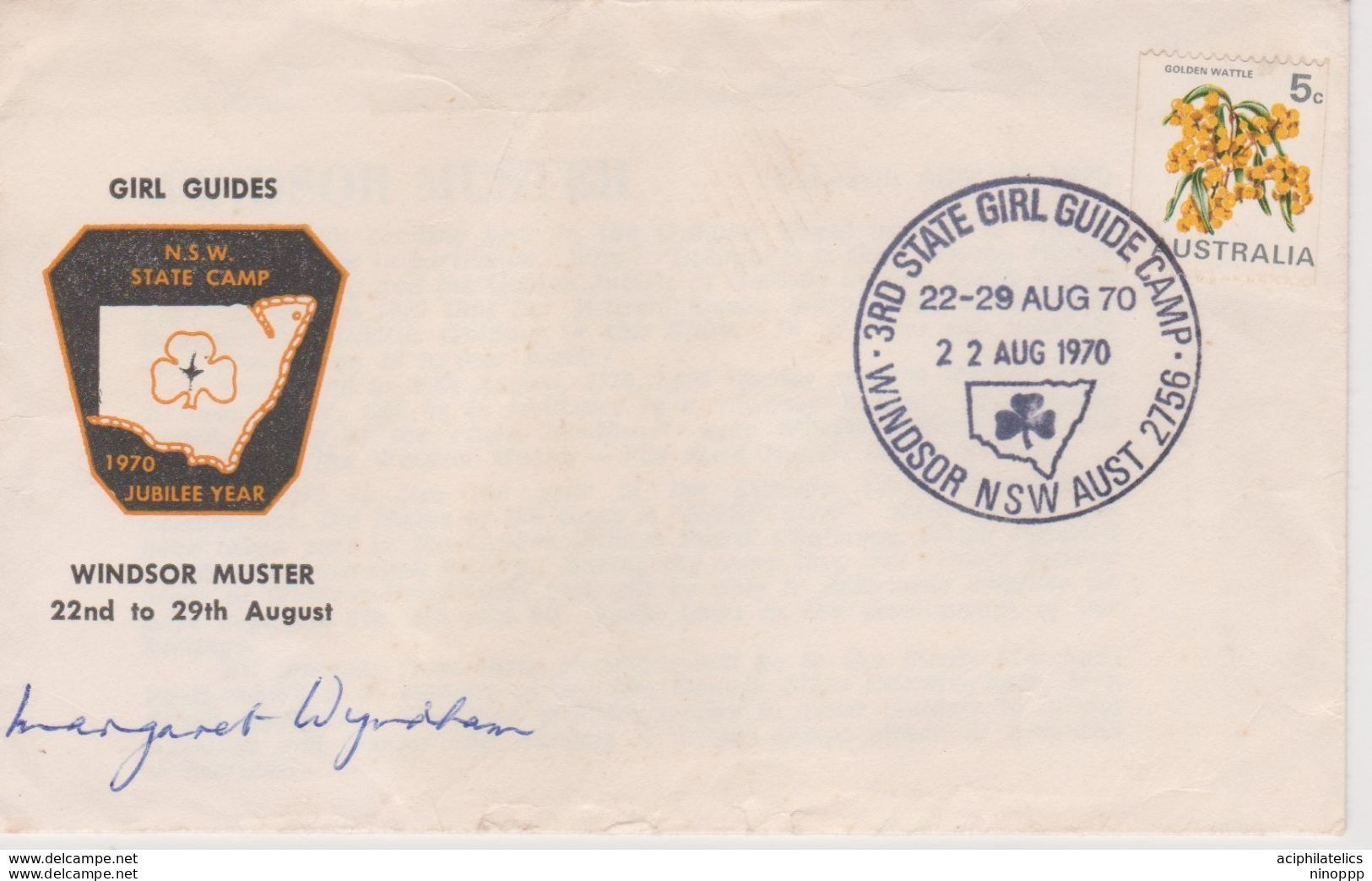 Australia 1970 3rd State Girl Guide Camp,souvenir Cover, Signed - Covers & Documents