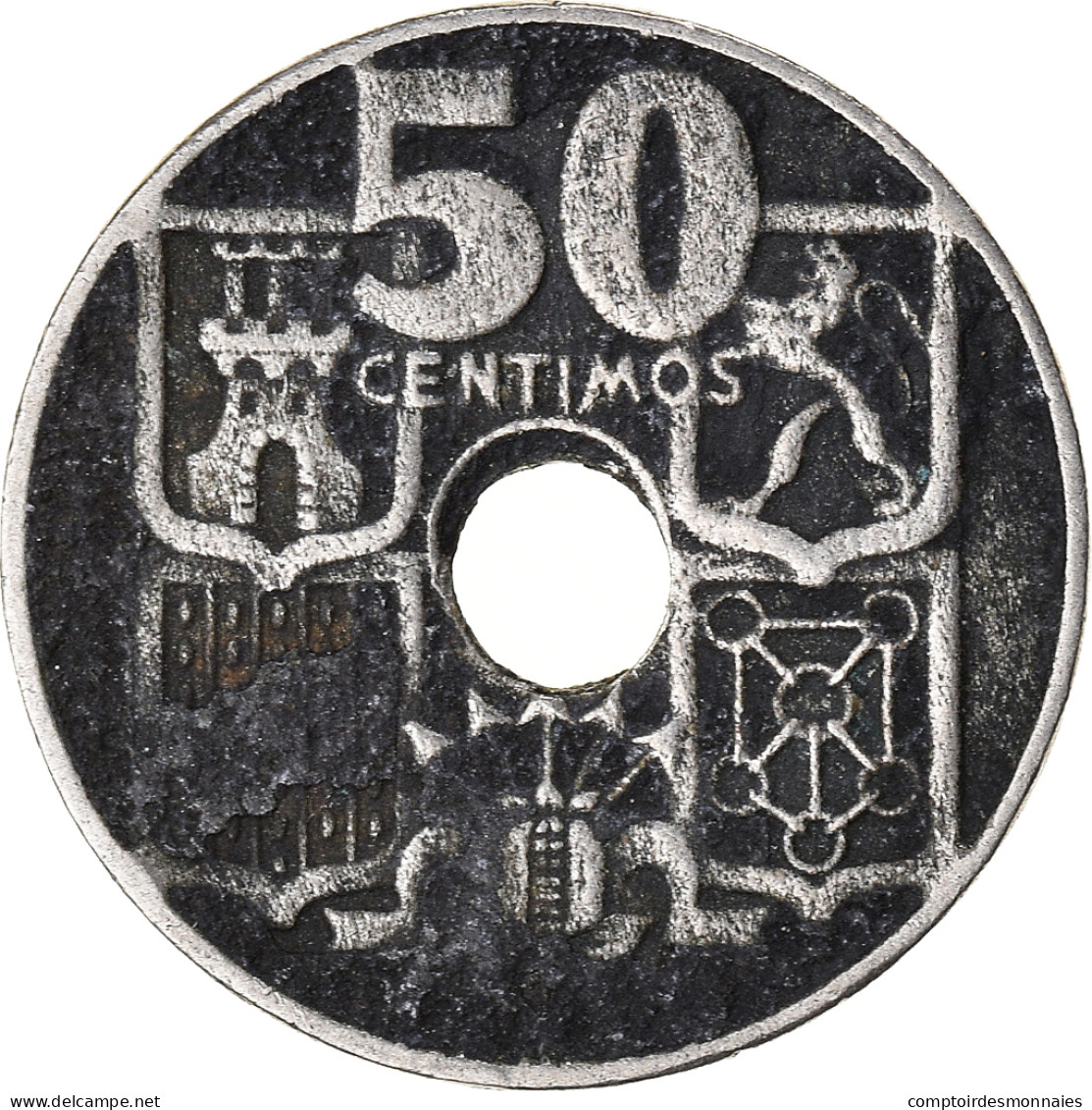 Monnaie, Espagne, 50 Centimos, 1949 - 50 Centiem