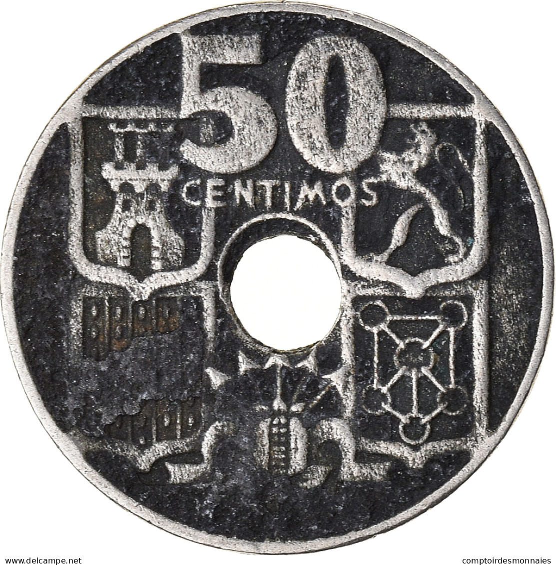 Monnaie, Espagne, 50 Centimos, 1949 - 50 Céntimos