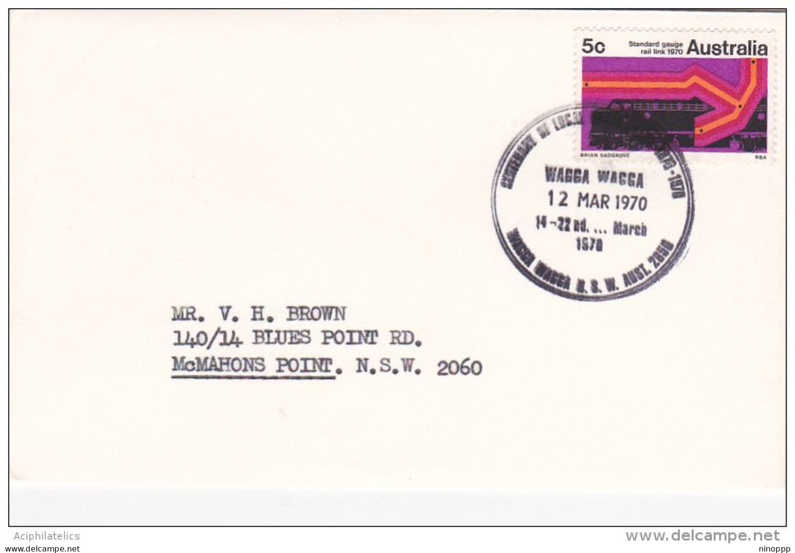Australia 1970 PM 288 1970 Centenary Of Wagga Wagga Local Goverment ,souvenir Cover - Lettres & Documents