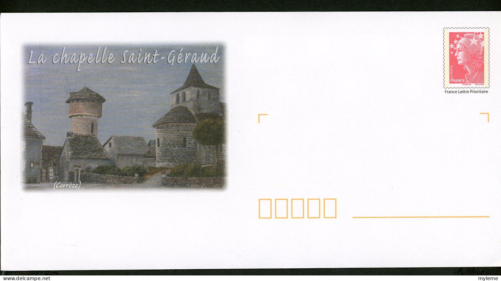 AC14-11 France PAP Timbre N° Logo Rouge Visuel La Chapelle St Géraud - PAP : Bijwerking /Beaujard