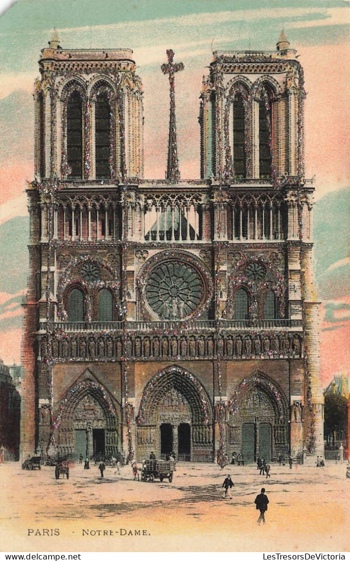 FRANCE - Paris - Notre Dame - Colorisé - Charettes - Carte Postale Ancienne - Notre Dame Von Paris